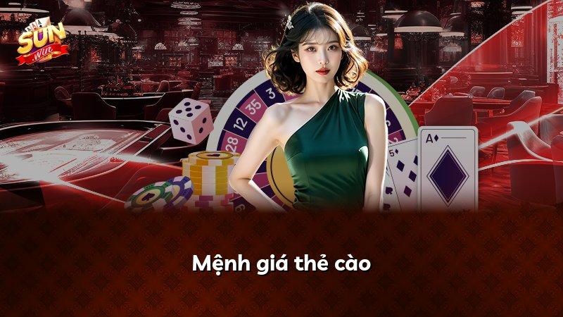 Mệnh giá thẻ cào